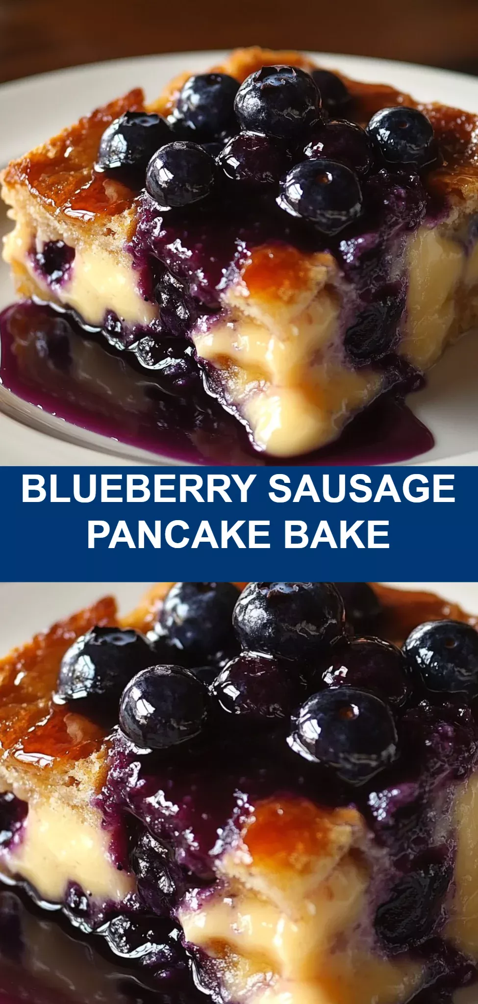 Blueberry Sausage Pancake Bake