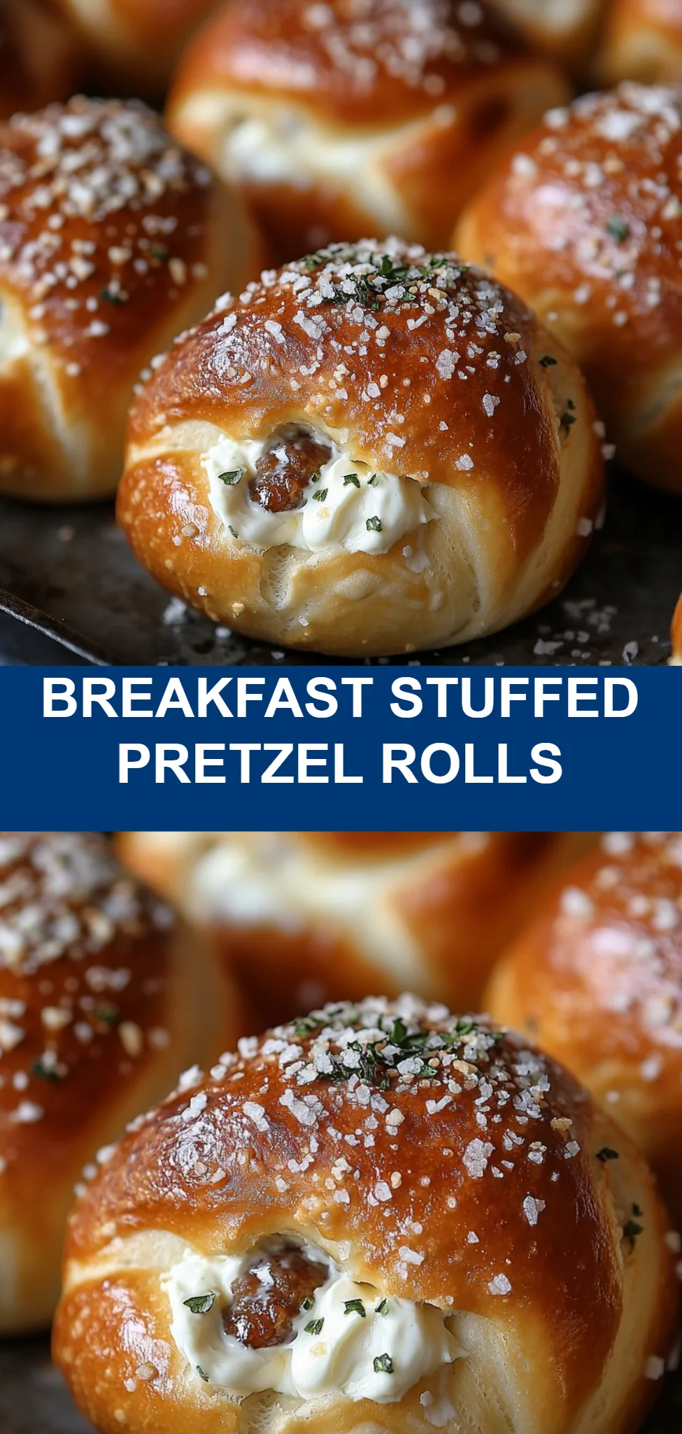 Breakfast Stuffed Pretzel Rolls