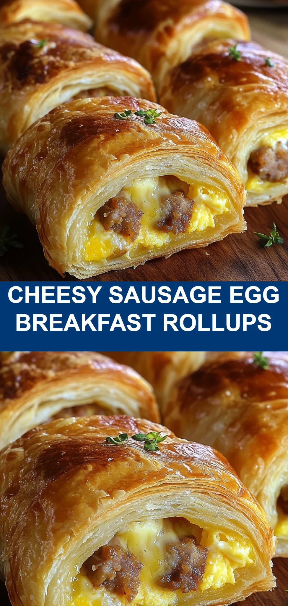 Cheesy Sausage Egg Breakfast Rollups