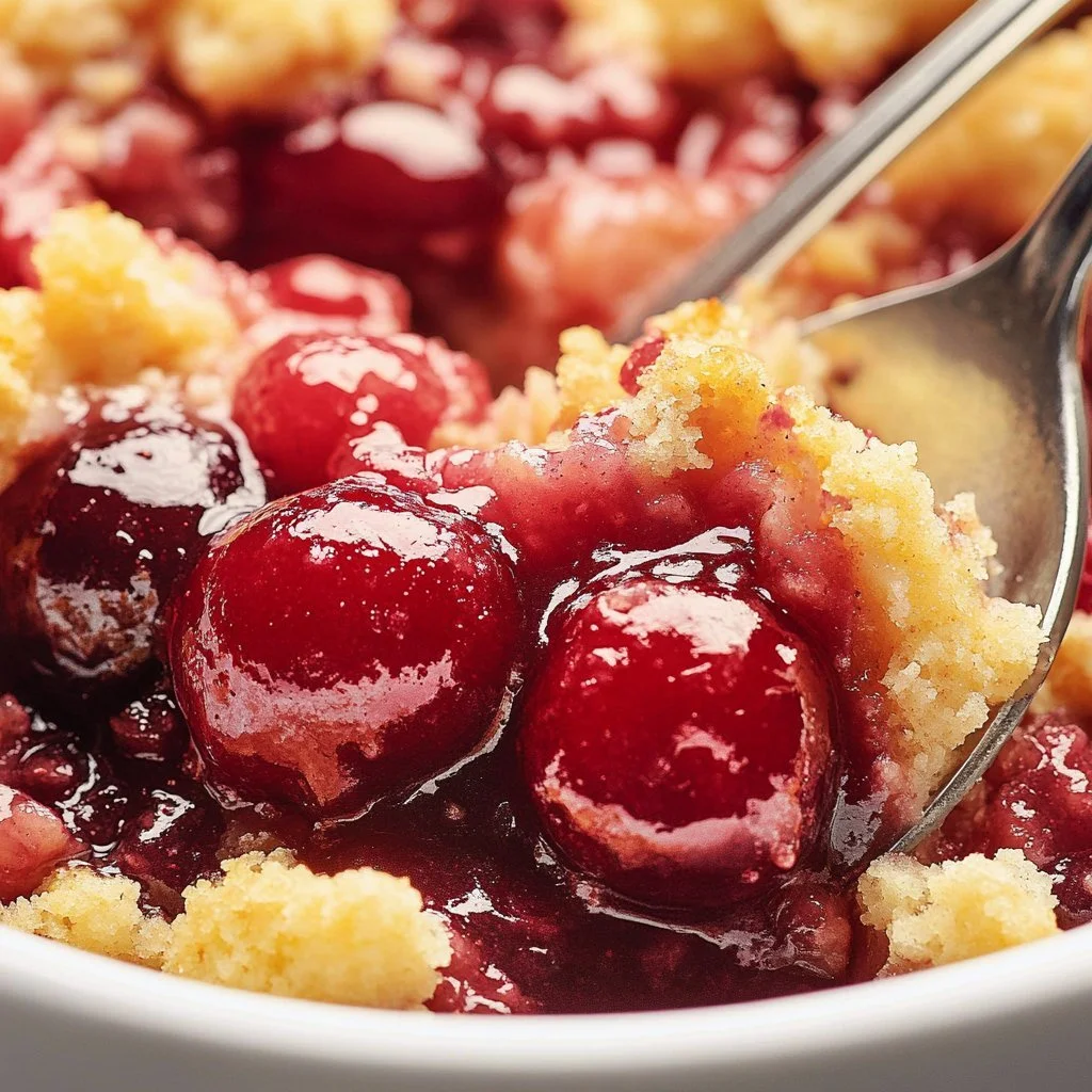 Delicious Cherry 7Up Dump Cake fresh out of the oven