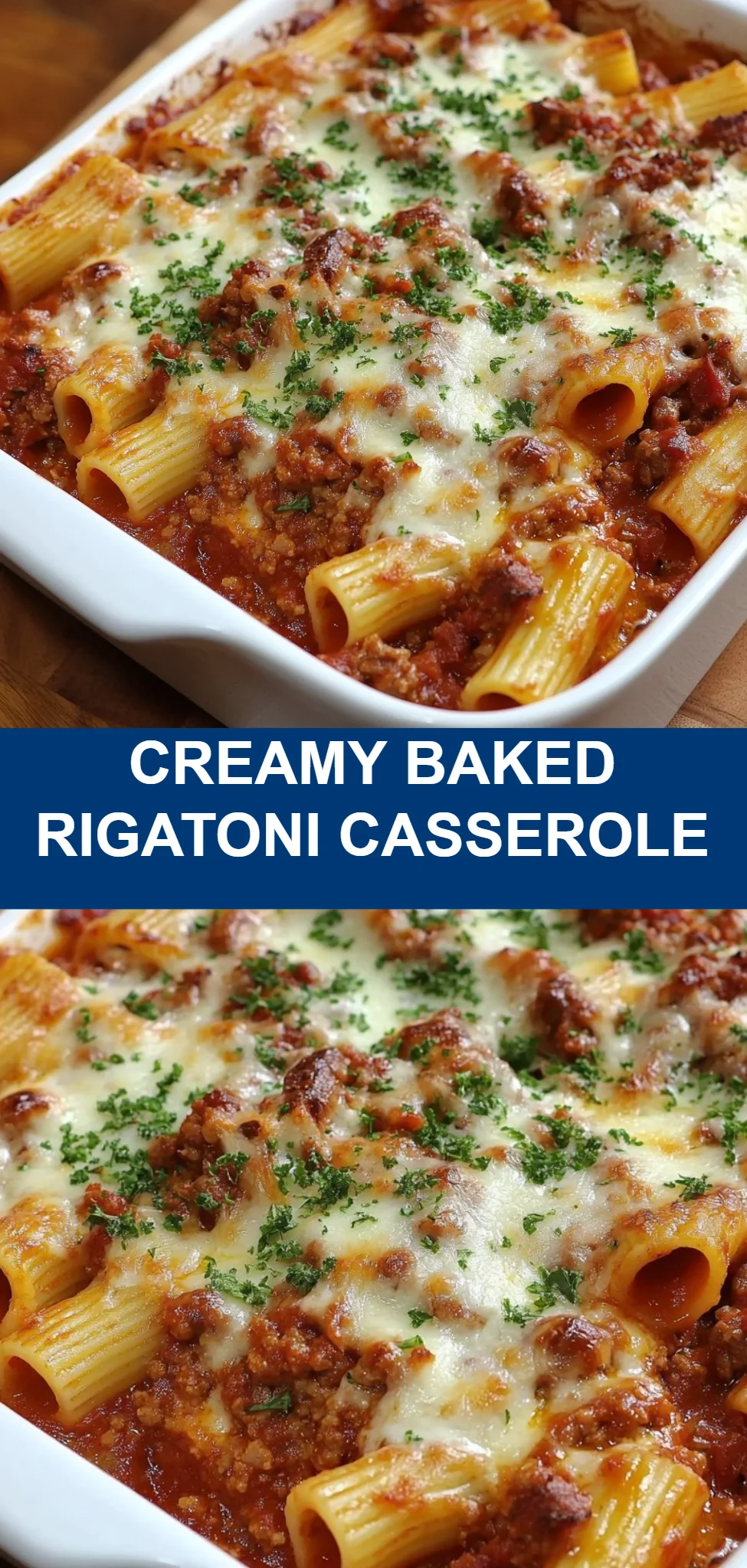 Creamy Baked Rigatoni Casserole