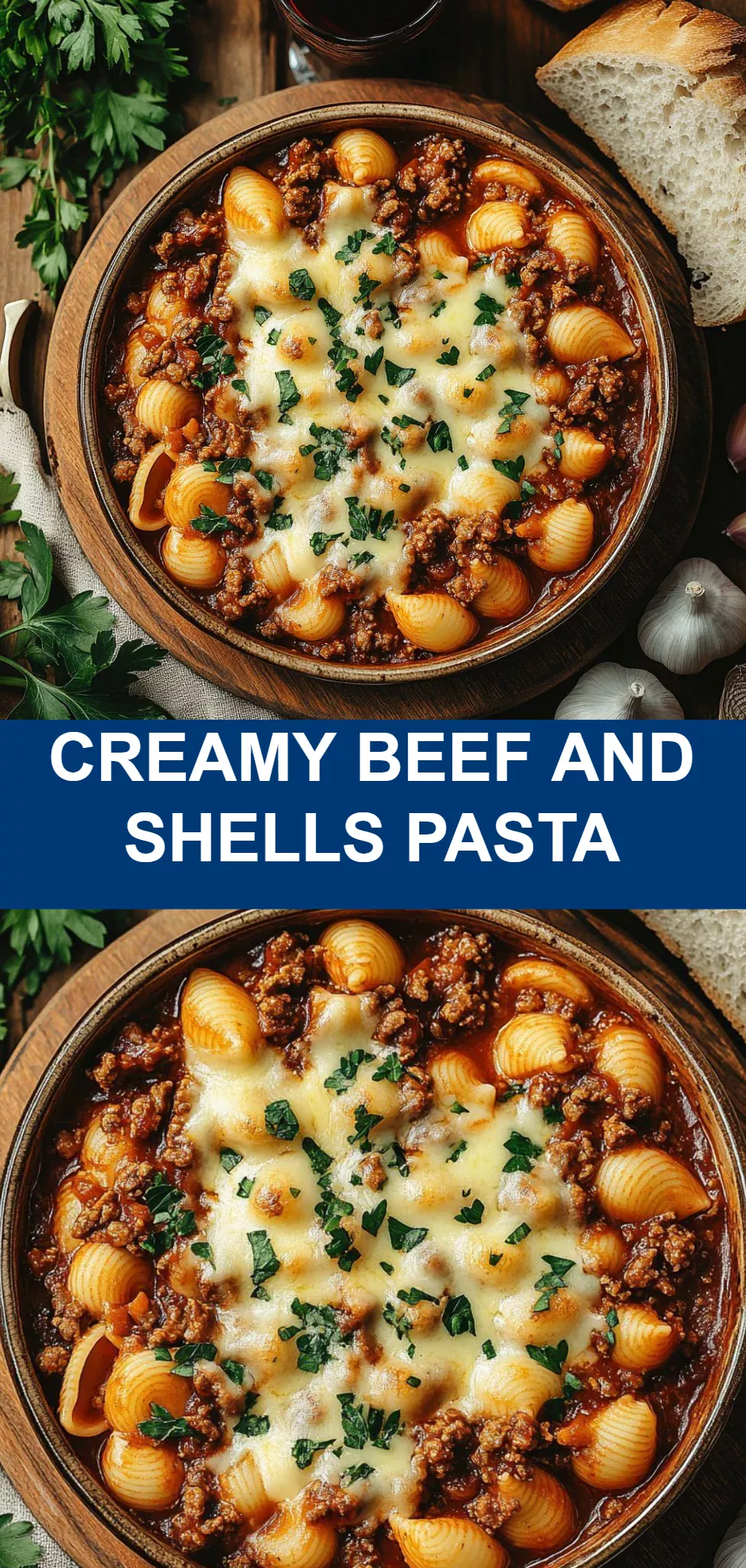 Creamy Beef and Shells Pasta
