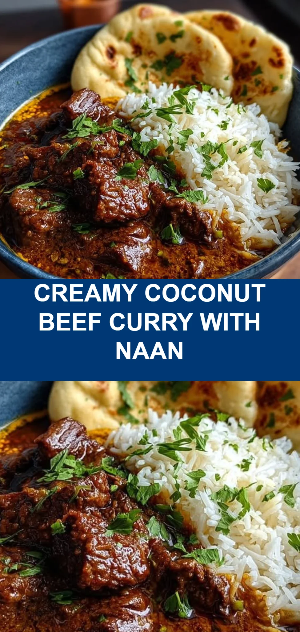 Creamy Coconut Beef Curry with Naan