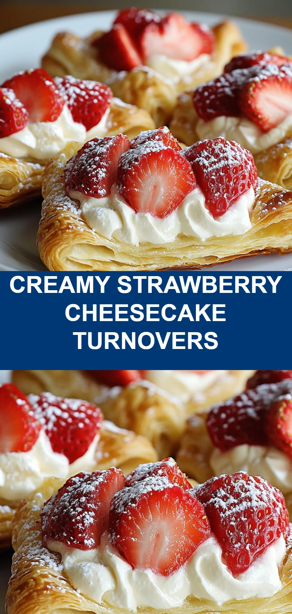 Creamy Strawberry Cheesecake Turnovers