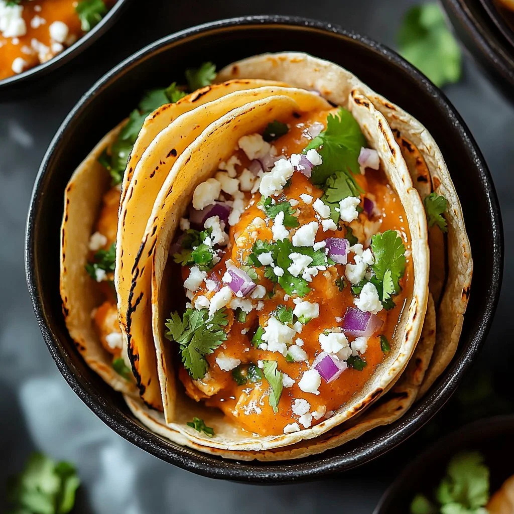 Crispy Asian chicken wonton tacos served on a plate with dipping sauce.