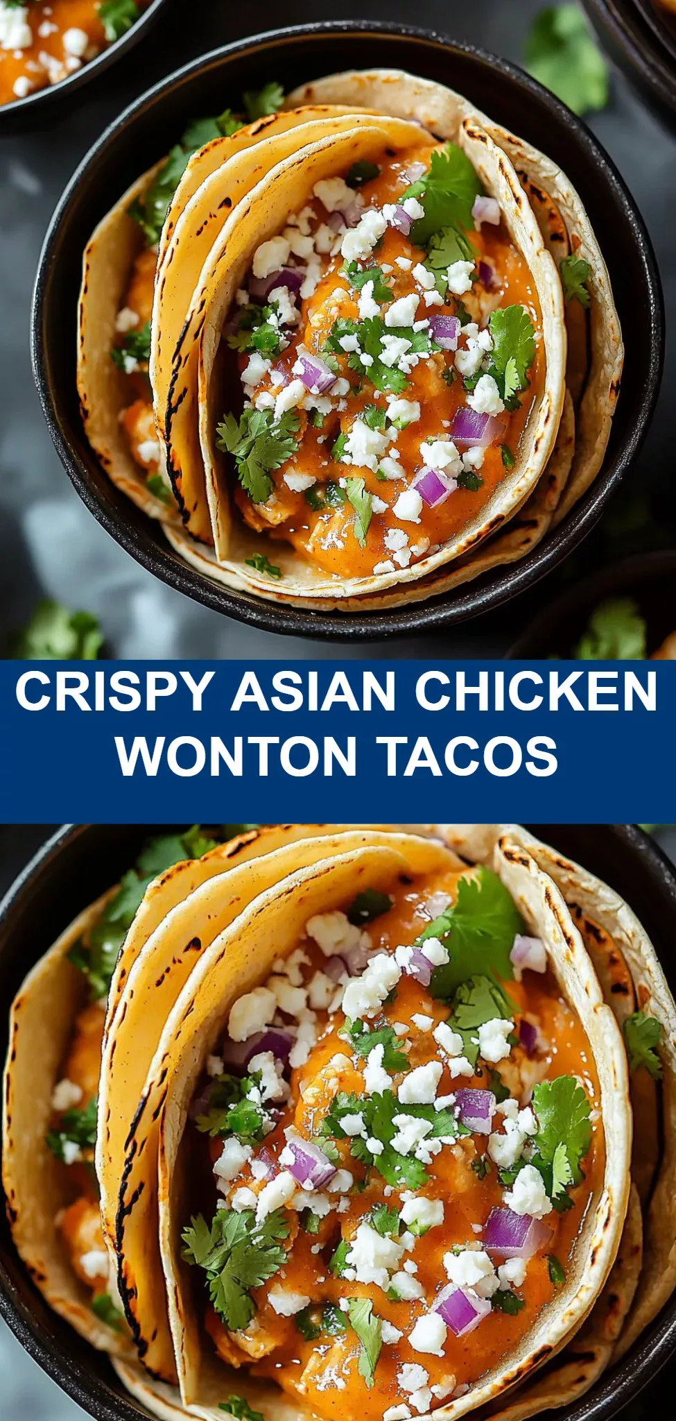 Crispy Asian Chicken Wonton Tacos