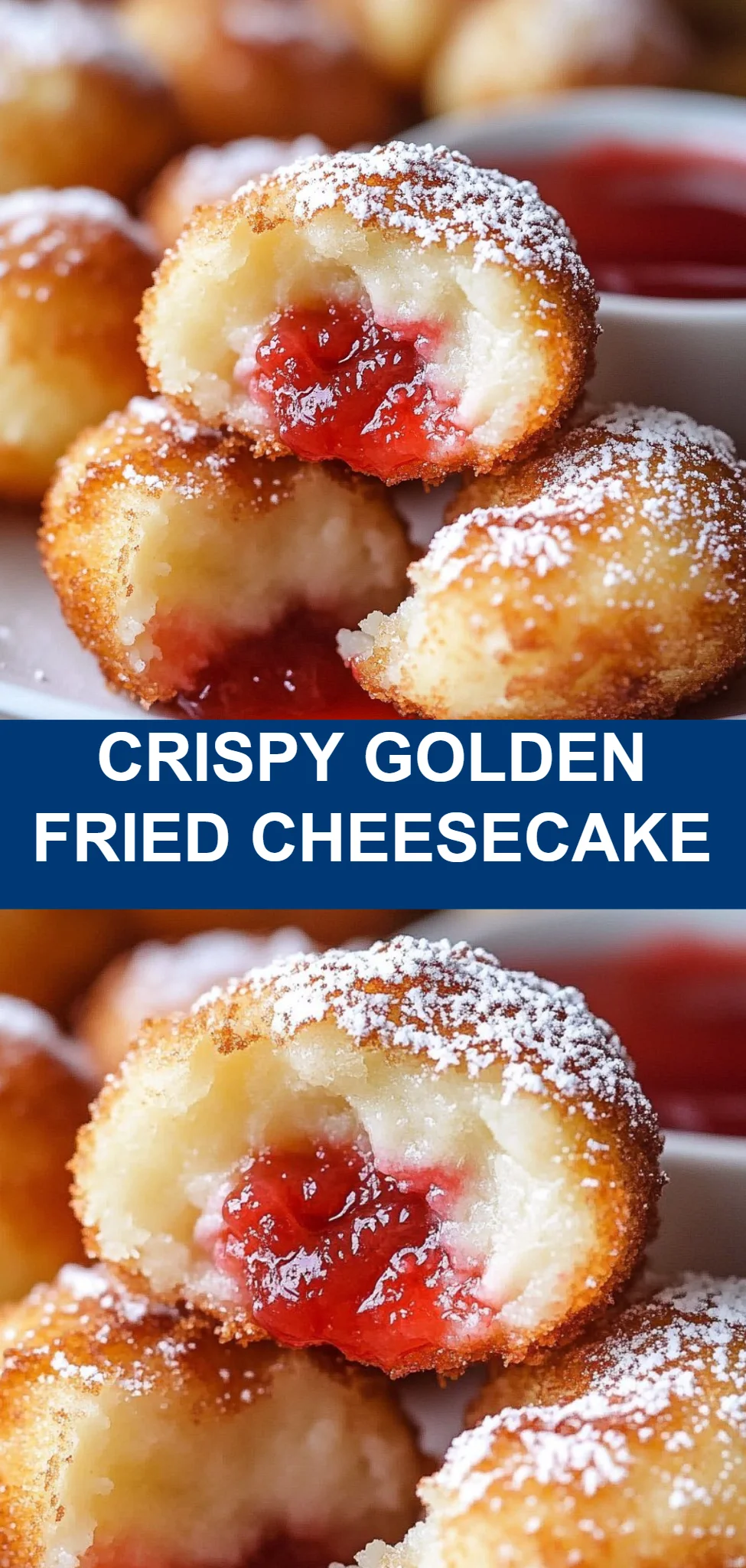 Crispy Golden Fried Cheesecake
