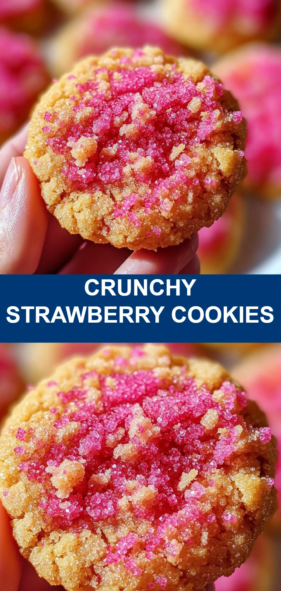 Crunchy Strawberry Cookies