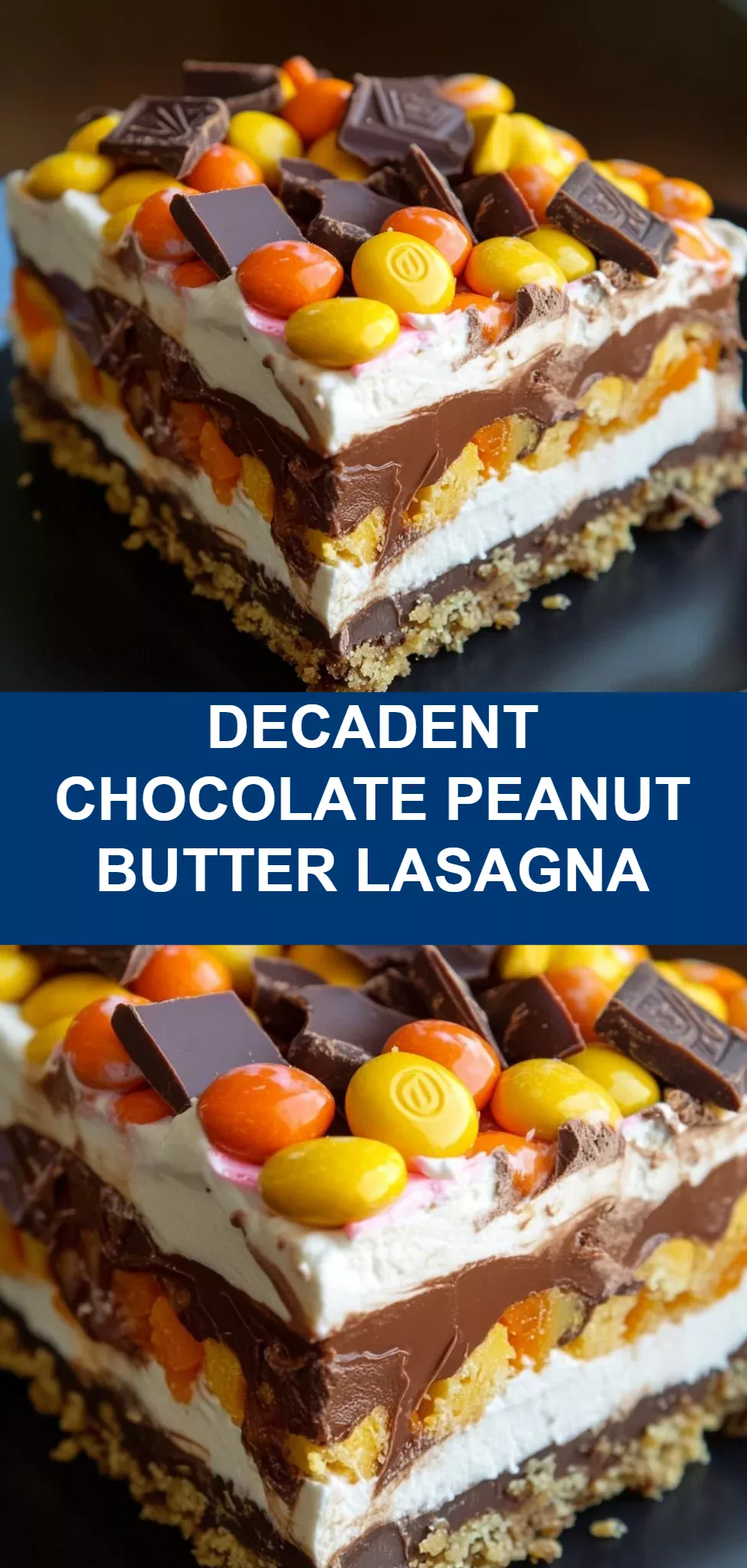 Decadent Chocolate Peanut Butter Lasagna