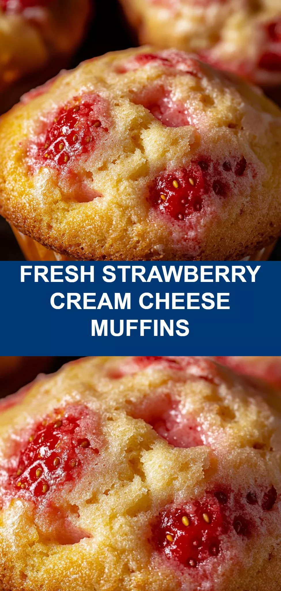 Fresh Strawberry Cream Cheese Muffins