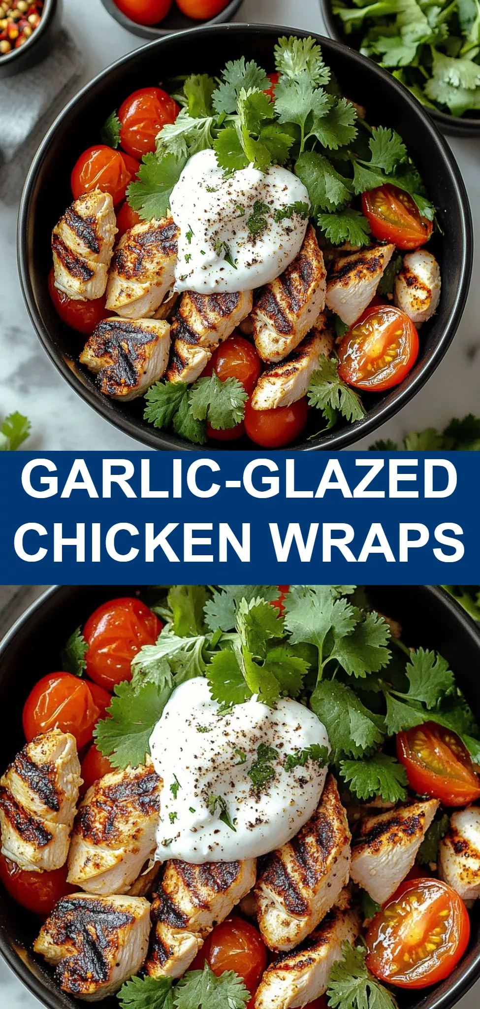 Garlic-Glazed Chicken Wraps