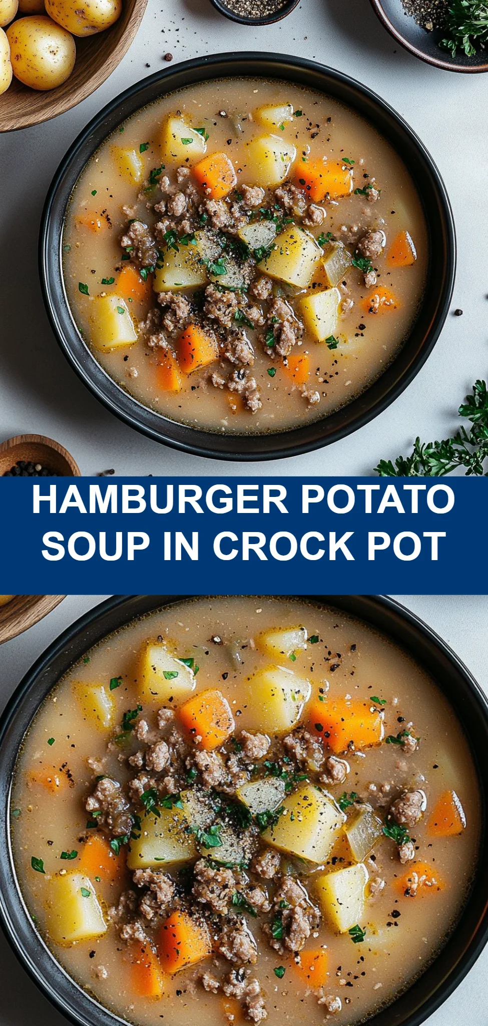 Hamburger Potato Soup in Crock Pot