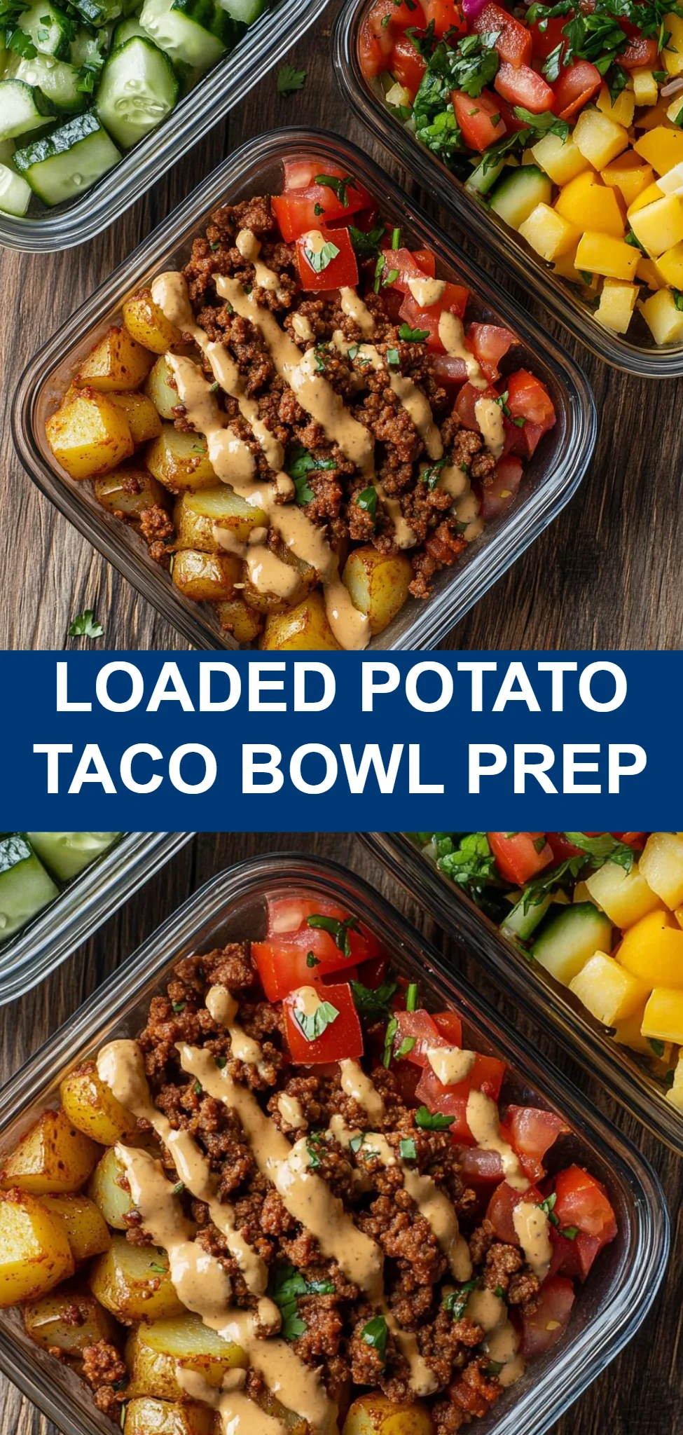 Loaded Potato Taco Bowl Prep