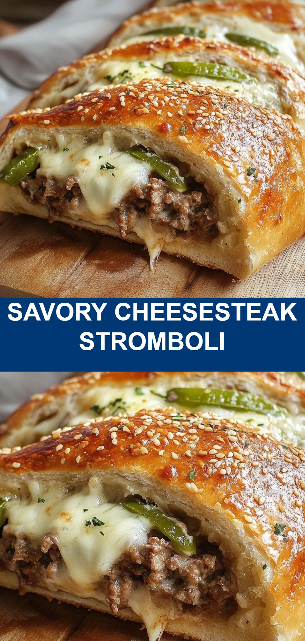 Savory Cheesesteak Stromboli