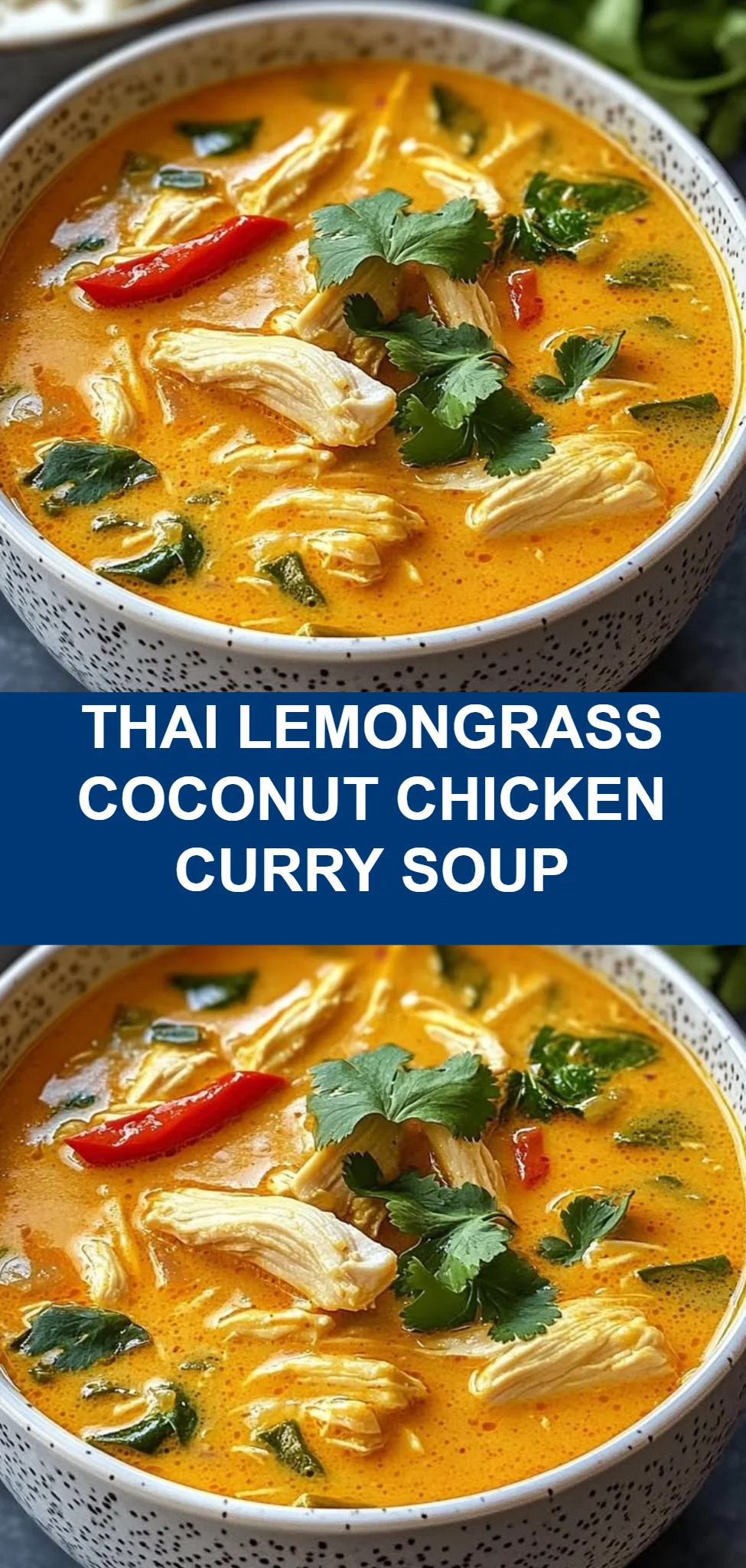 Thai Lemongrass Coconut Chicken Curry Soup