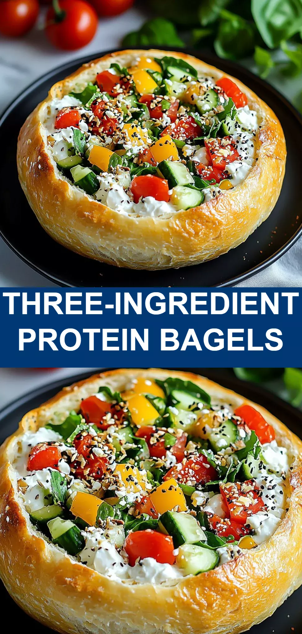 Three-Ingredient Protein Bagels