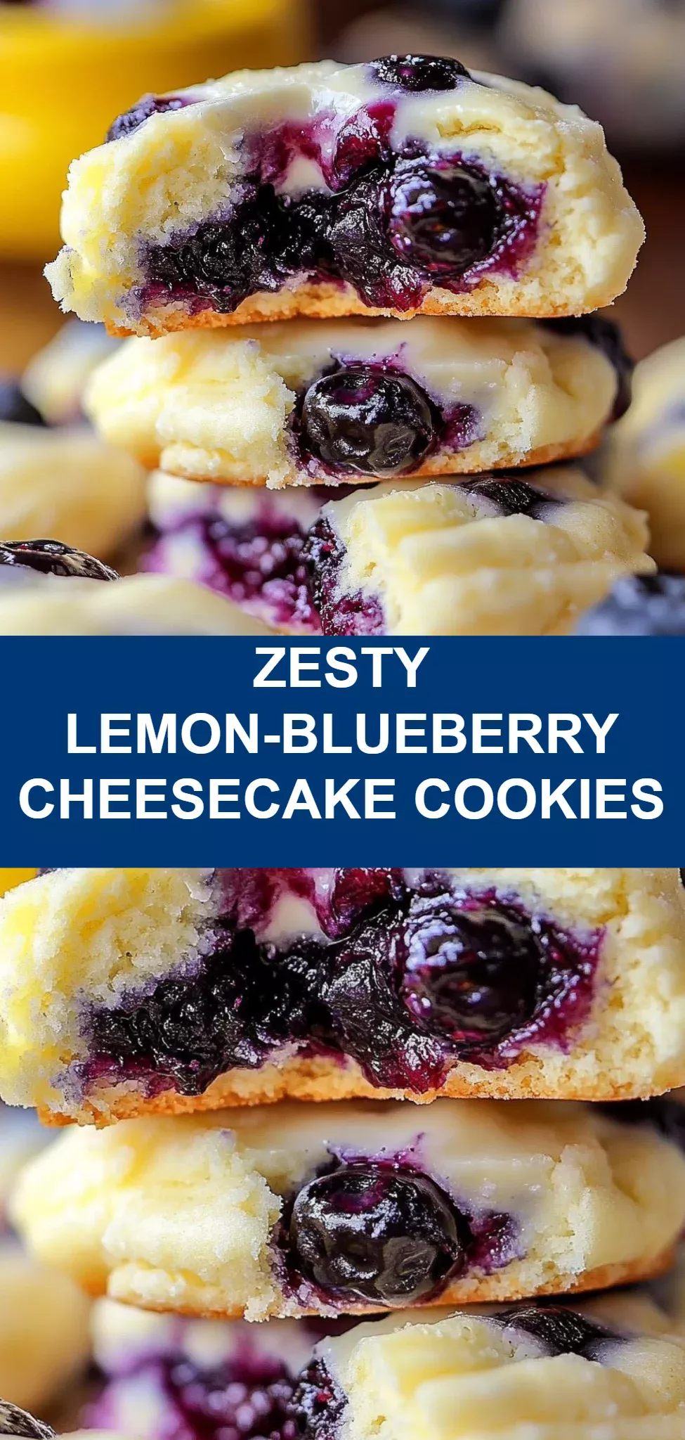 Zesty Lemon-Blueberry Cheesecake Cookies