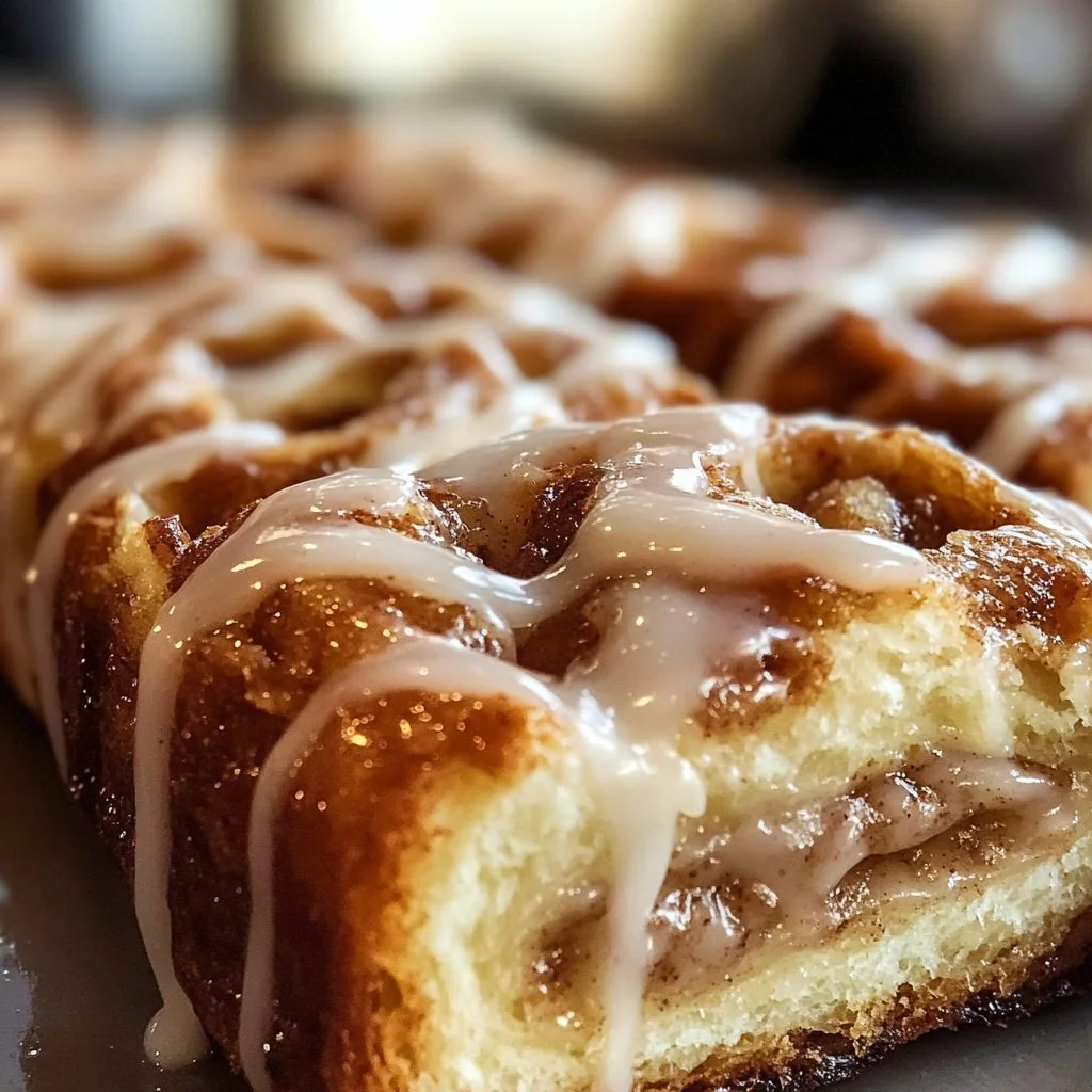 Freshly baked Cinnamon Apple Fritter Loaf with a golden crust and apple filling