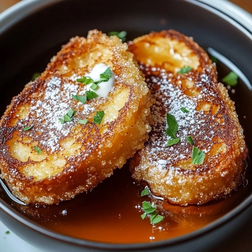 Coconut-crusted breakfast French toast served on a plate with fresh fruit