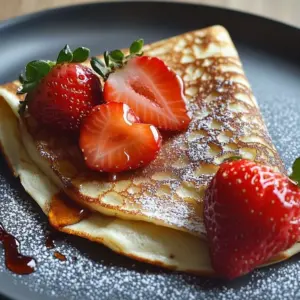 Creamy strawberry cheesecake quesadilla with fresh berries and dessert toppings.