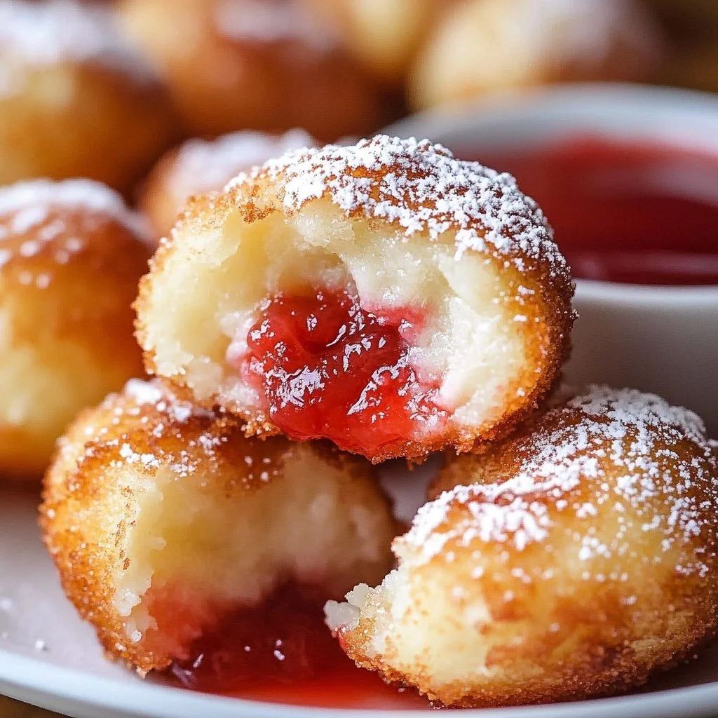 Delicious crispy cheesecake bites served on a plate