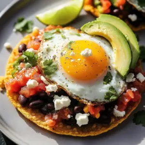 Plate of eggs topped with vibrant ranchera salsa