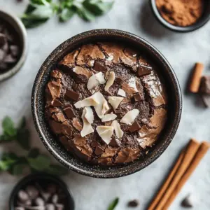 Decadent gooey fudgy brownies served on a wooden plate