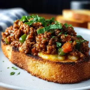 Delicious hearty Australian savoury mince served on crispy toast
