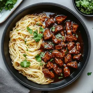 Delicious Hoisin Beef Noodle Stir Fry with colorful vegetables and noodles