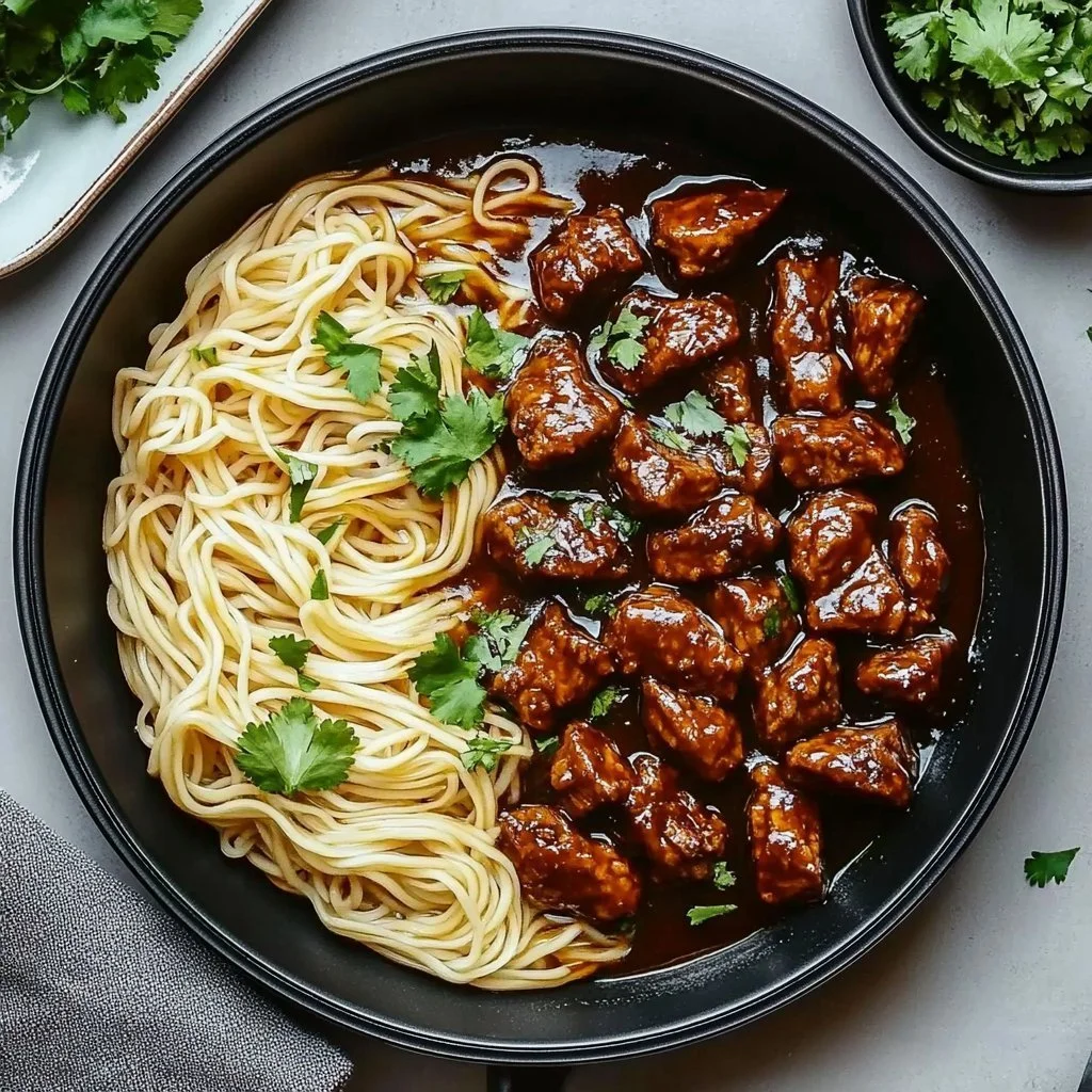Delicious Hoisin Beef Noodle Stir Fry with colorful vegetables and noodles