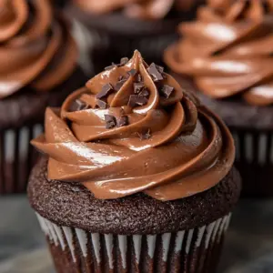 Delicious Nutella Bueno Cupcakes topped with creamy Nutella frosting