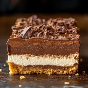 Delicious Nutella Swirled Cheesecake Bars ready to be served on a plate.