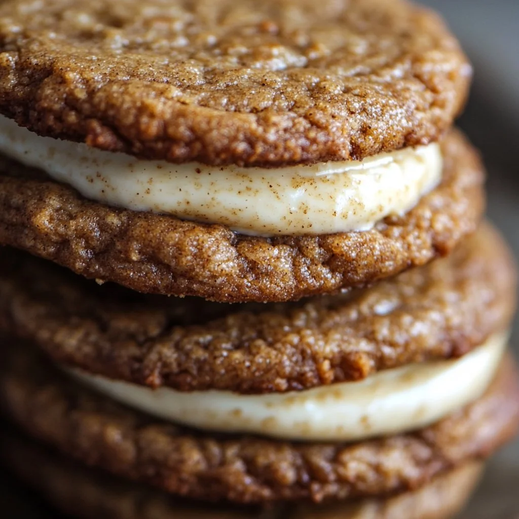 Delicious spiced gingerbread cream cheese cookies decorated for the holidays