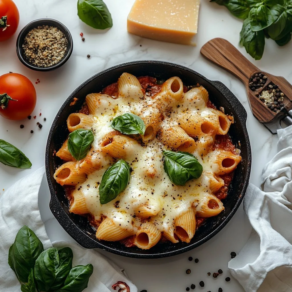 Plate of spinach and cheese stuffed shells topped with marinara sauce.