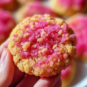 Delicious Strawberry Crunch Cookie Delights on a wooden plate