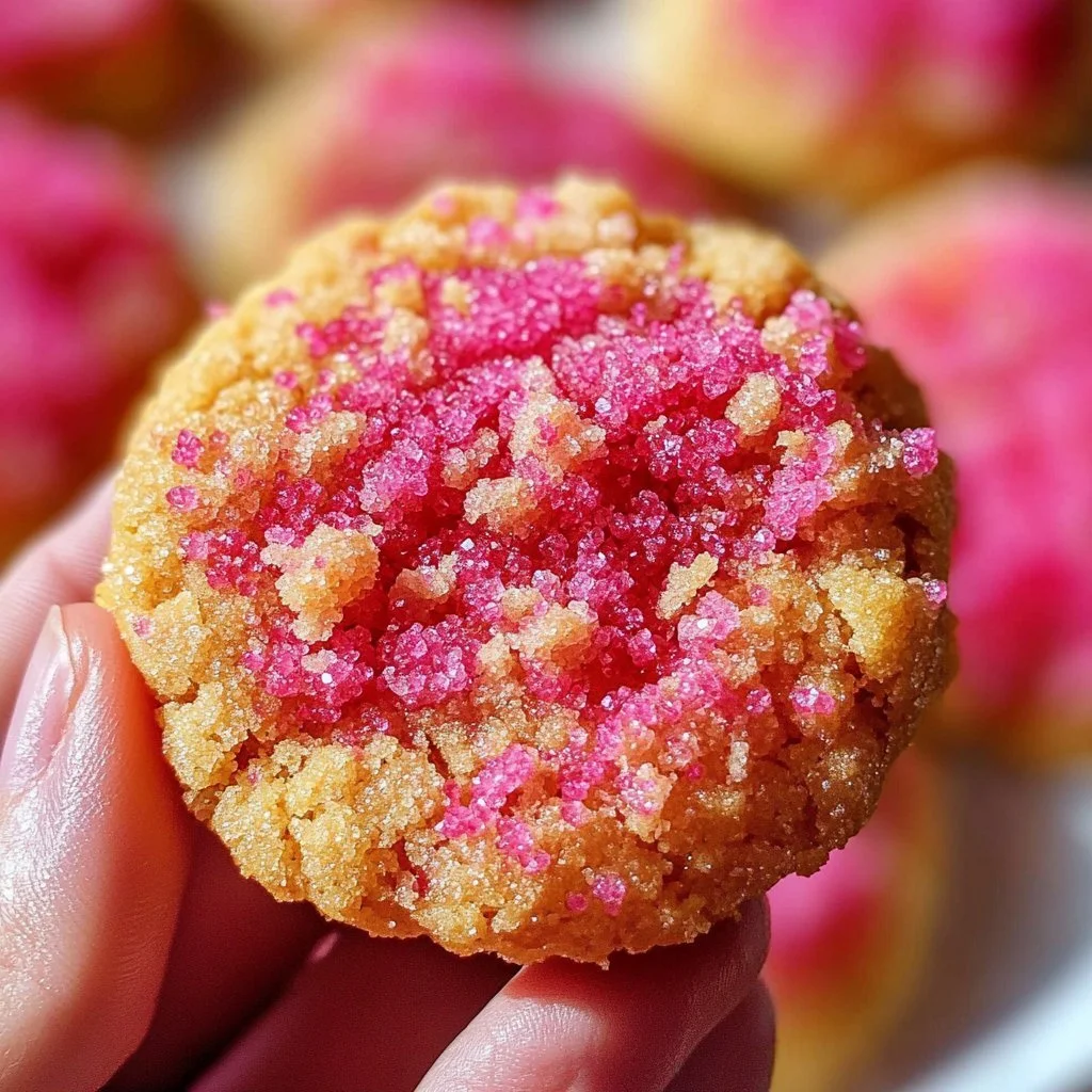 Delicious Strawberry Crunch Cookie Delights on a wooden plate