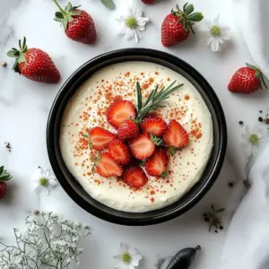 Delicious Strawberry Velvet Cheesecake served with fresh strawberries on top.