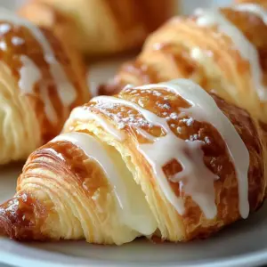 Zesty lemon cheesecake crescents served on a plate